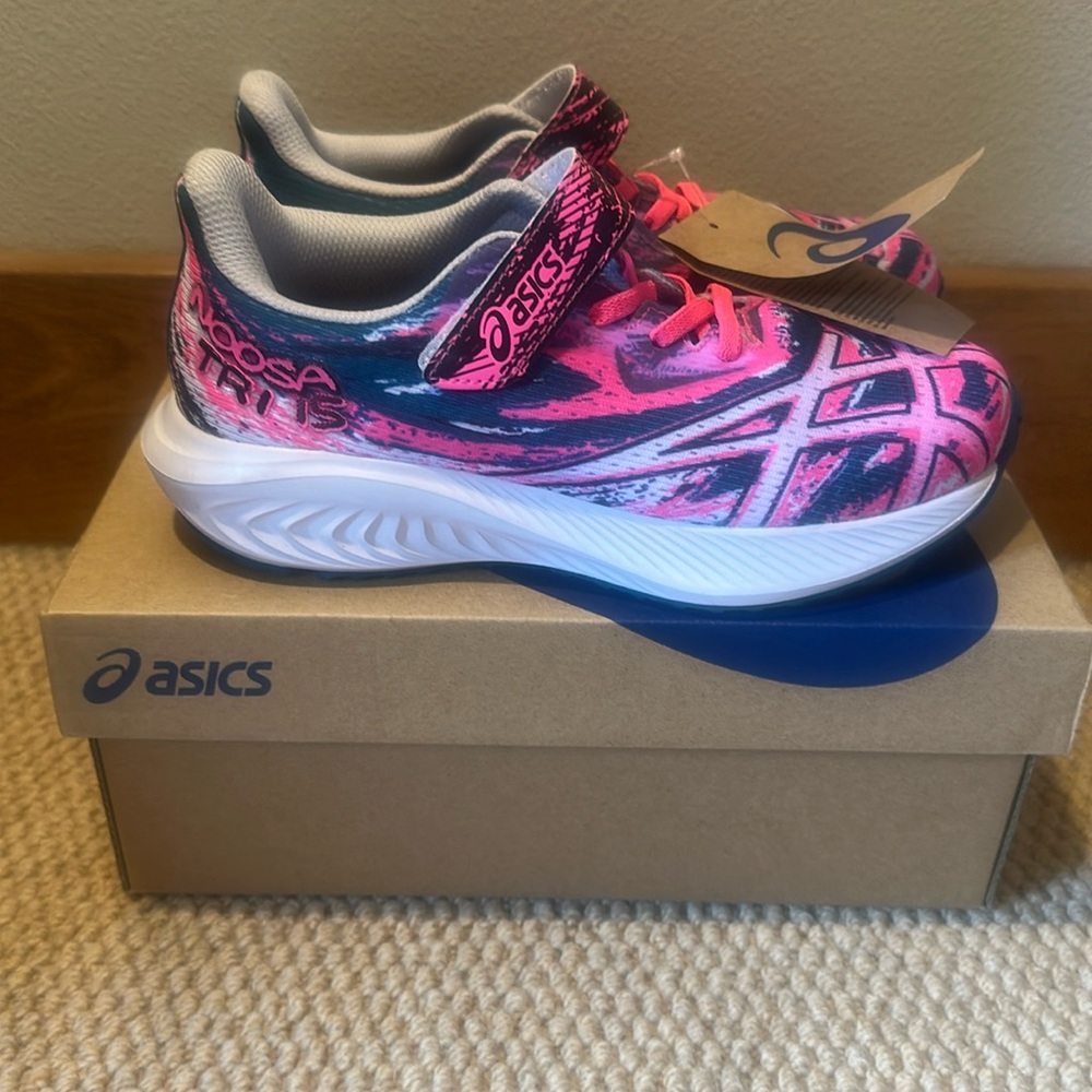 Asics Kids' Pink and Black Sneakers
